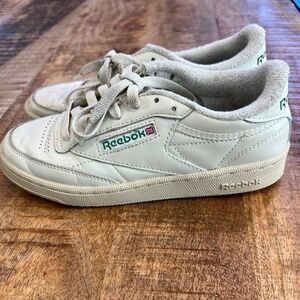Reebok Off-White Leather Sneakers - Size 6.5